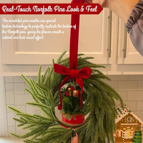 Couronne de Noël décorative pour porte d'entrée et mur de bureau - 3