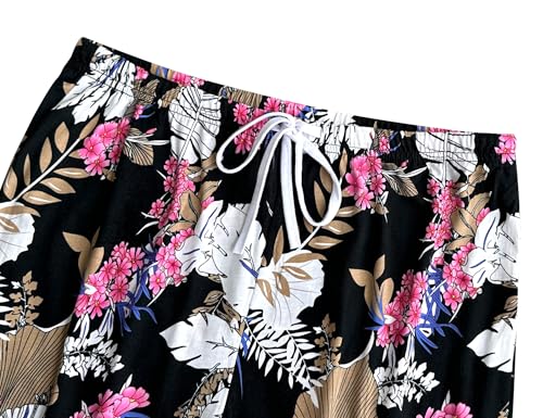 Image of ENJOYNIGHT Women's Capri Pajama Pants Lounge Causal Bottoms Print Sleep Pants