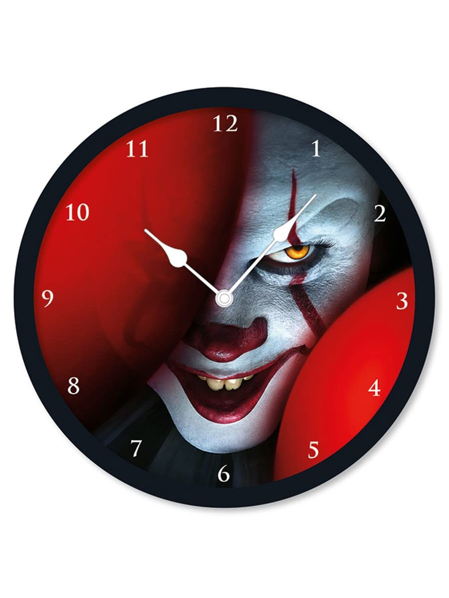IT Chapter Two Wall Clock (Pennywise the Clown Design) 25cm Diameter - Official Merchandise