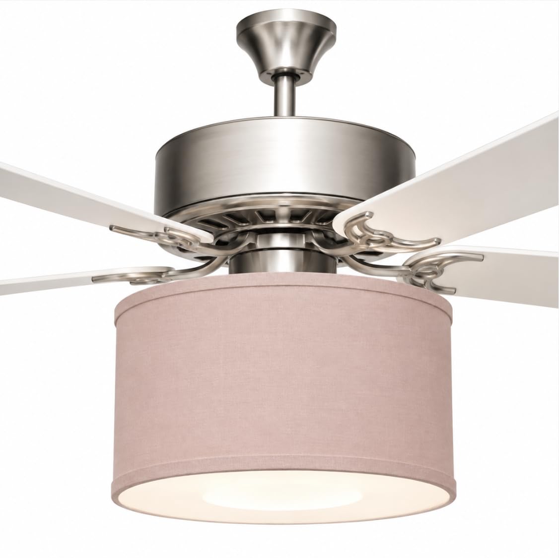 Ceiling Fan Light Fixture Decorative Replacement Shade, DIY Bundle, Fits 99% of Existing Fan Lights Kits (* YOU MUST CHECK FOR COMPATABILITY BEFORE PURCHASING *) Dusty Rose