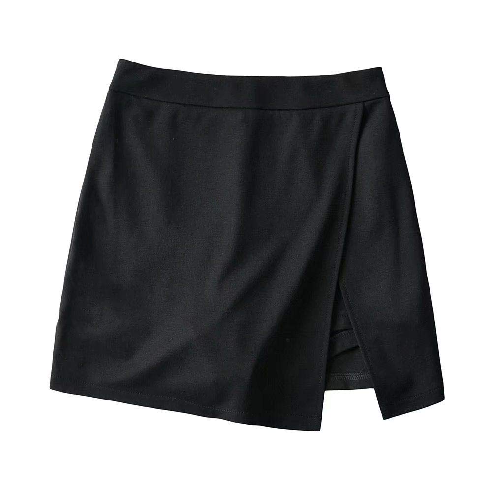Falda Mujer Mini,Falda Acampanada De Cintura Alta Negro Split Summer College Style Casual Skater Tenis Falda Lápiz Con Forro De Cremallera Pantalones Cortos Para Niñas Damas Playa Fecha De Vacacio