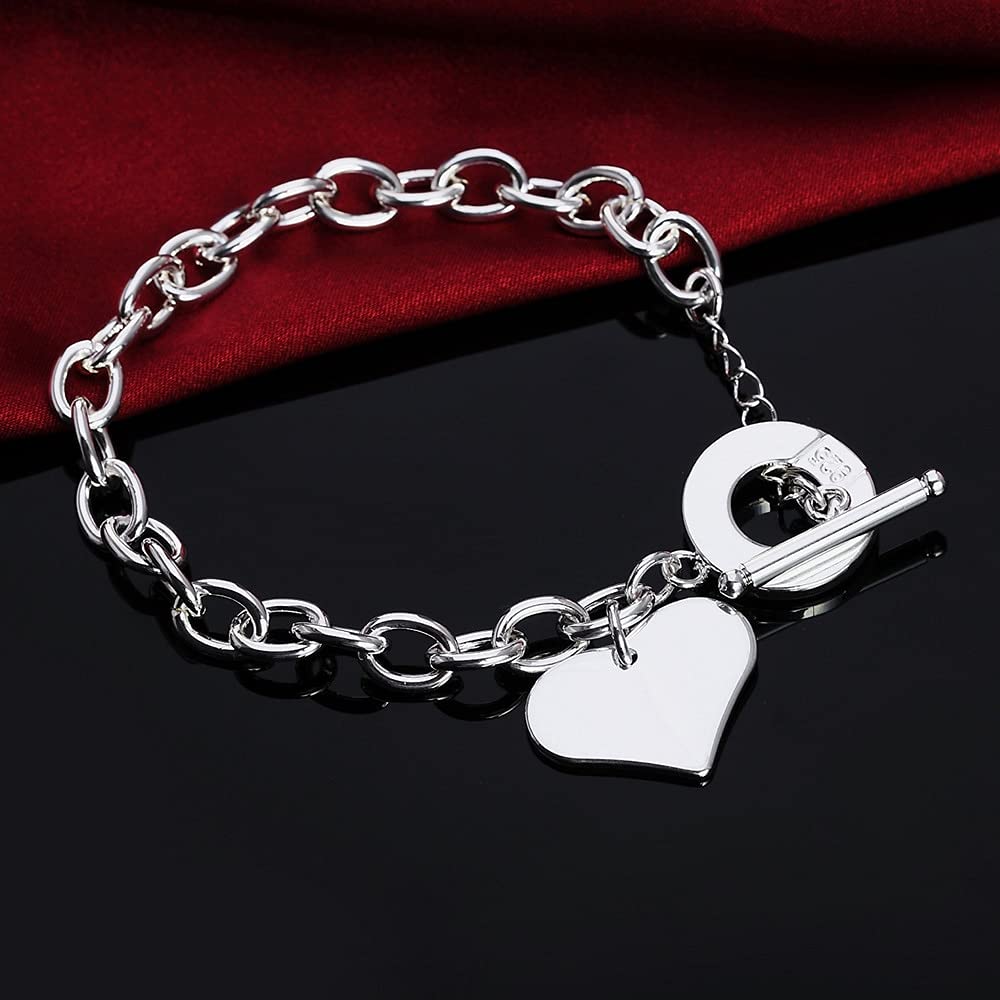 Pulsera con Dije de corazón de Amor Suave para Mujer, Pulseras, Pulsera de Cadena de Mano Femenina