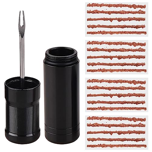 Scettar 20 Pezzi Strisce Adesive Kit Riparazione Bici, Kit Riparazione Tubeless con 1 Alesatore, Pneumatici Accessori Professionali per Riparazione Foratura Pneumatici Tubeless