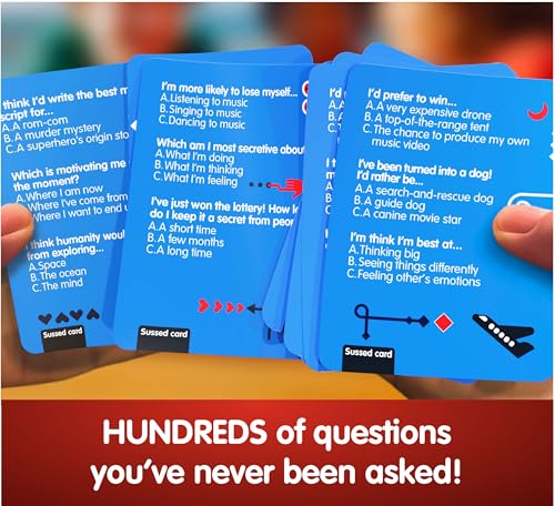 SUSSED The Wacky ‘What Would You Do?’ Card Game | Teens, Kids 10+, Adults | 2-8 Players | Blue Pack
