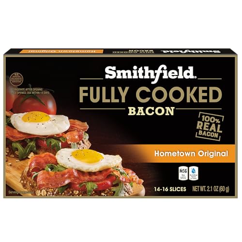 Smithfield, Hometown Original Fully Cooked Hickory Smoked Bacon, 2.1 oz