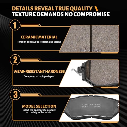 Image of D1078 Front Ceramic Brake Pads Kit Fit For Subaru Legacy 2005-2019, For B9 Tribeca 2006-2007, For Tribeca 2008-2014, For Outback 2010-2019, For Forester 2014-2018, For WRX 2015-2021