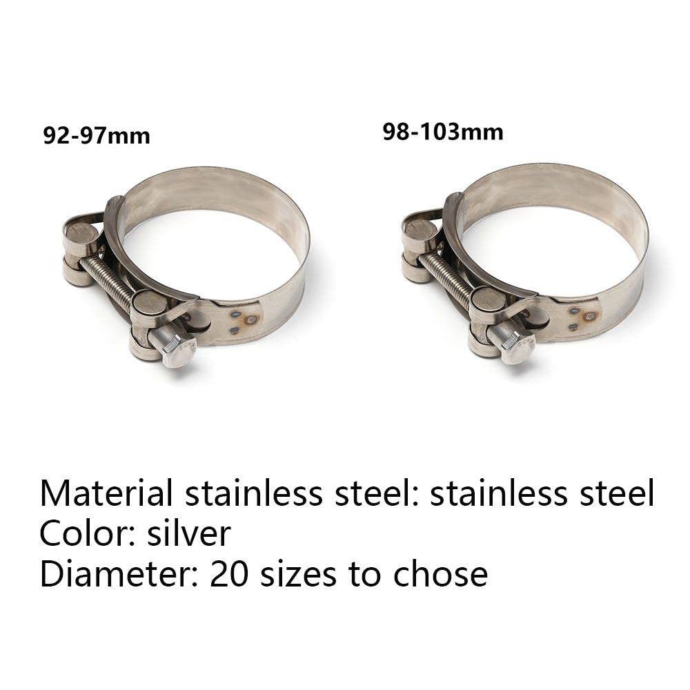 Colliers de Serrage, L'acier Inoxydable renforce Le Collier de Serrage Collier Circulaire Tuyau d'air d'eau Colliers Tuyau Carburant Fixations(6467mm)