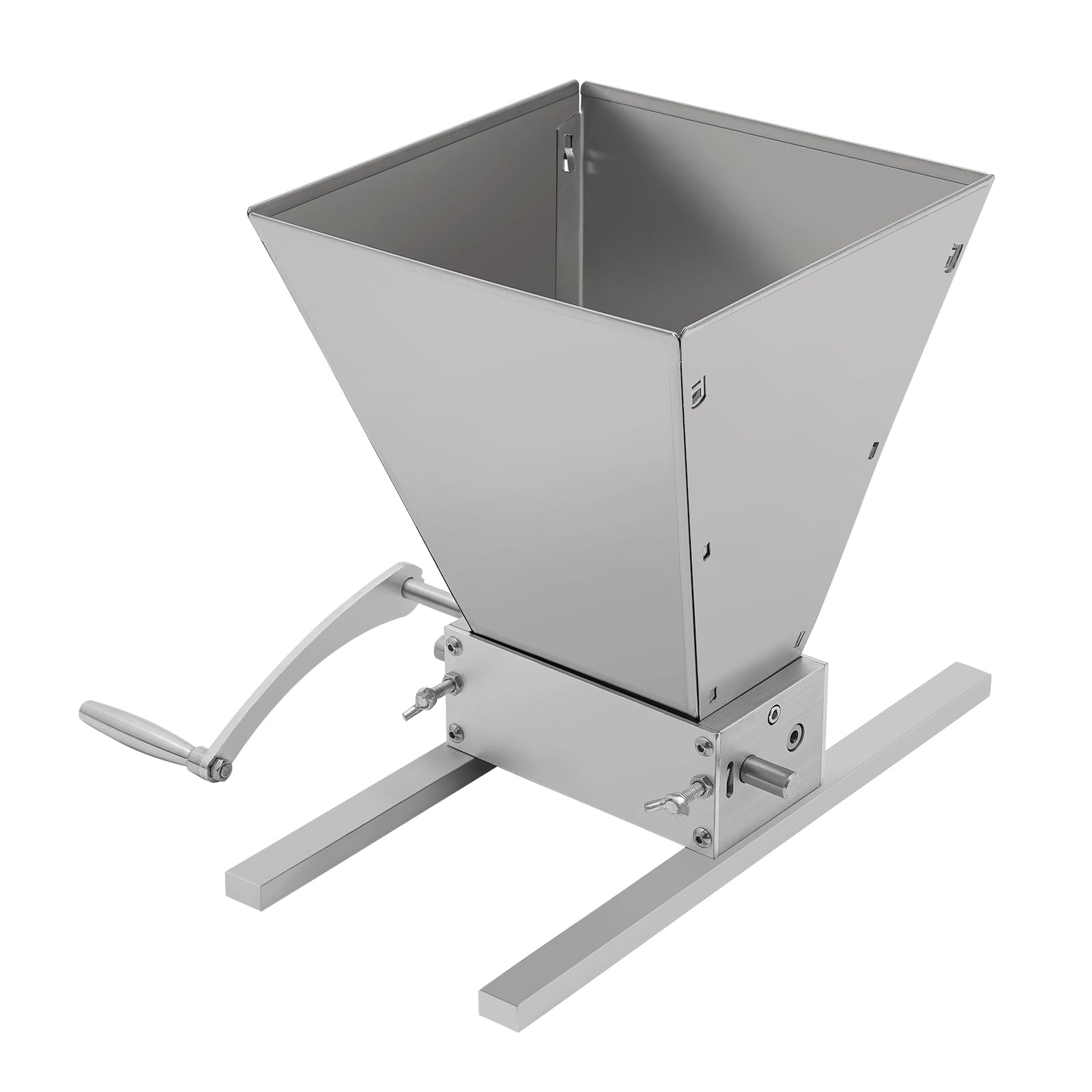 MINRS 4L Manuelle Getreidemühle Malzmühle Schrotmühle Barley Manuelle Verstellbare Getreidemühle Edelstahl Grainmühle Grain Crusher Malt Mill für Brauen Gerste, Weizen