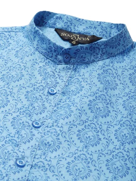 Image of SOJANYA Men's Ethnic Motifs Printed Kurta