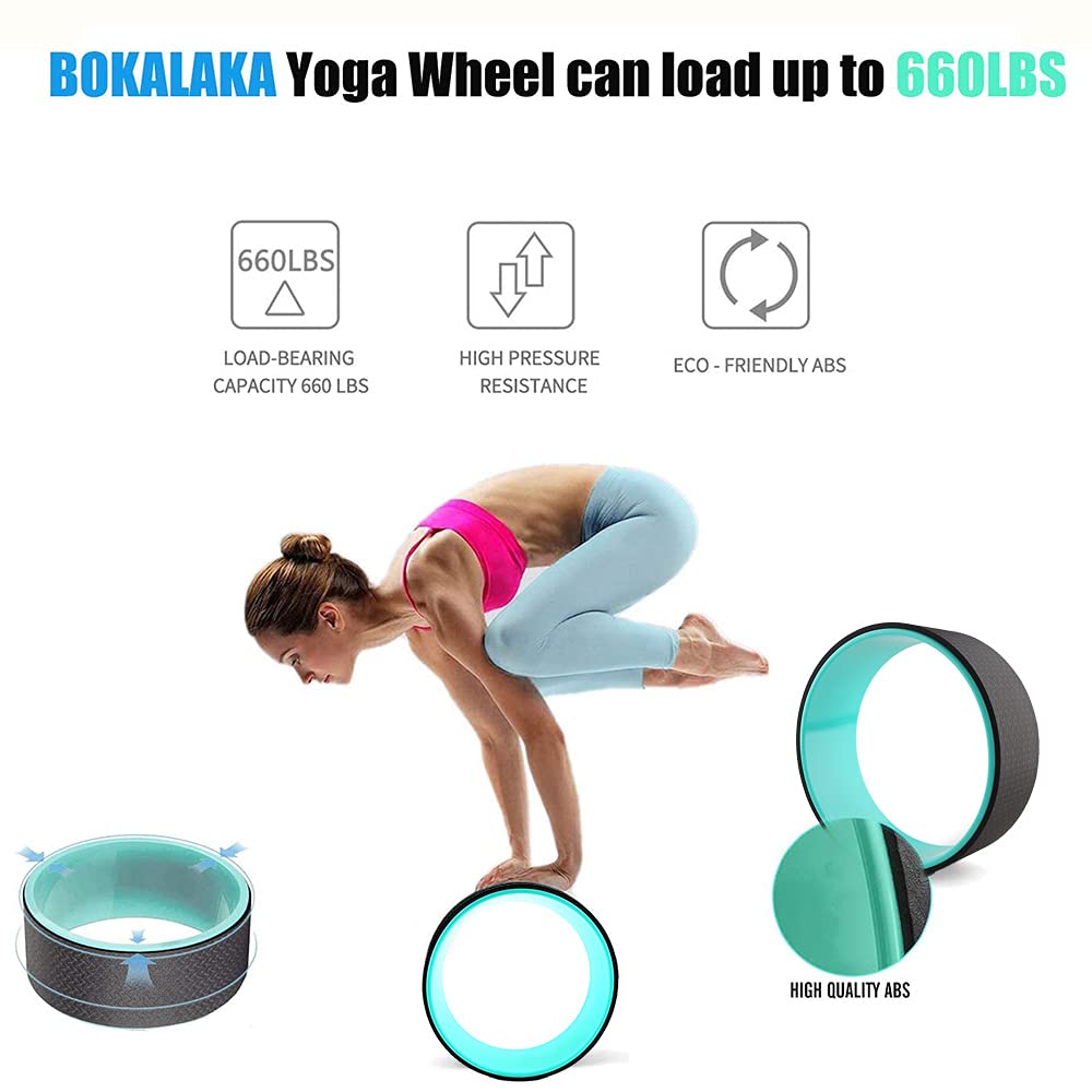 Yoga Wheel TPE Antiscivolo Yoga Spine Roller Wheel Cerchio per Il Mal di Schiena Ain Sollievo E Miglioramento di Backbends Flessibilità Formazione