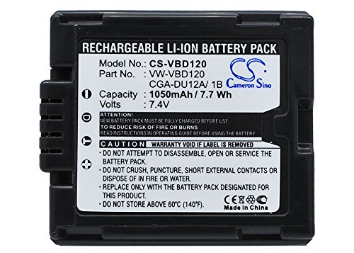 Image of 7.4v Compatible with Battery Panasonic CGA-DU12, CGA-DU12A /1B, VW-VBD120 DZ-GX20, DZ-GX20A, DZ-GX20E, DZ-GX25, DZ-GX25M, DZ-GX3000, DZ-GX3100, DZ-GX3200, DZ-GX3300(B)