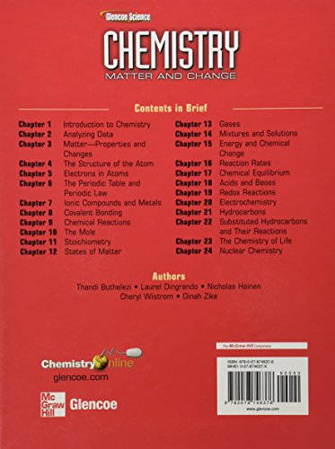 Mcgraw-Hill Education 9780078746376 Chemistry: Matter & Change thumb #1
