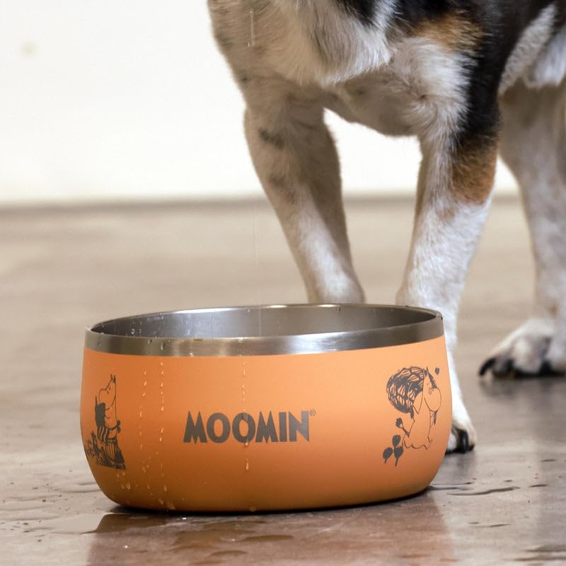 Soho Poms Moomins Dog Bowl | Peach Lunar 1L Stainless Steel Dog Bowls for Food or Water, Metal Anti Slip Pet Bowl for Dogs & Puppy, Durable Scratch Resistant Design, Dishwasher Safe | Everyday Feeding - 3