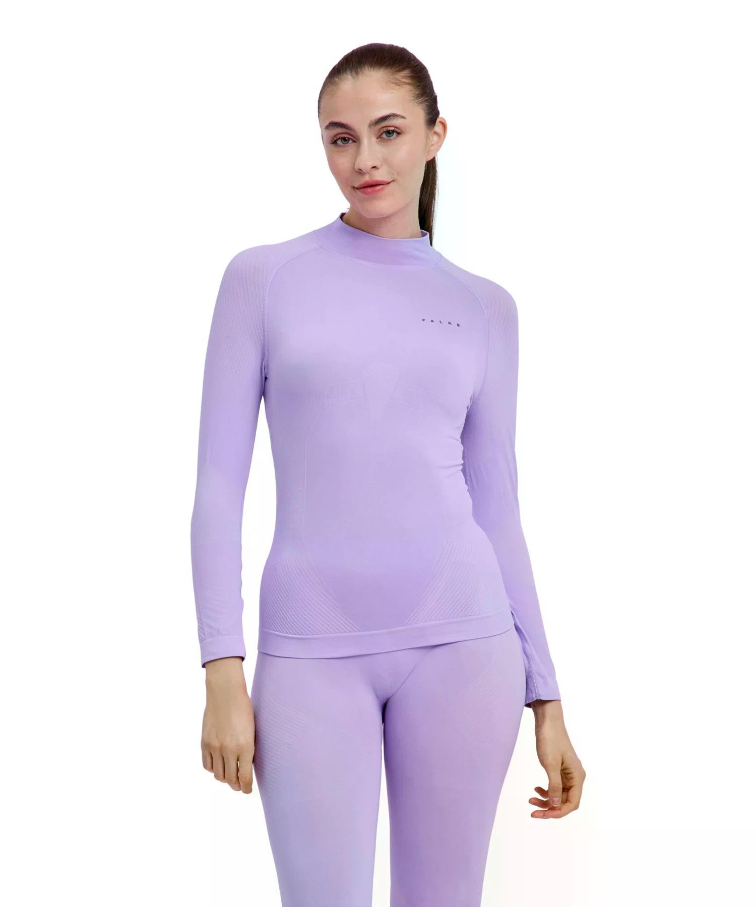 FALKE Donna Warm Turtleneck Maglia Sportiva Tecnica Manica Lunga per Temperature da miti a Fredde Caldo Intimo Tecnico Traspirante Asciugatura Rapida sostenibile Filo Funzionale 1 Pezzo | termoregolazione per temperature da calde a fredde