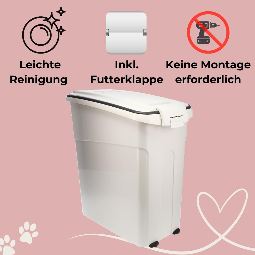 GarPet 2er Set Futtertonne Luftdicht mit Deckel Futtertonne Pferd Hund Hundefutter Aufbewahrung Hundefutter Box Trockenfutter Aufbewahrung Futterbox 54 L