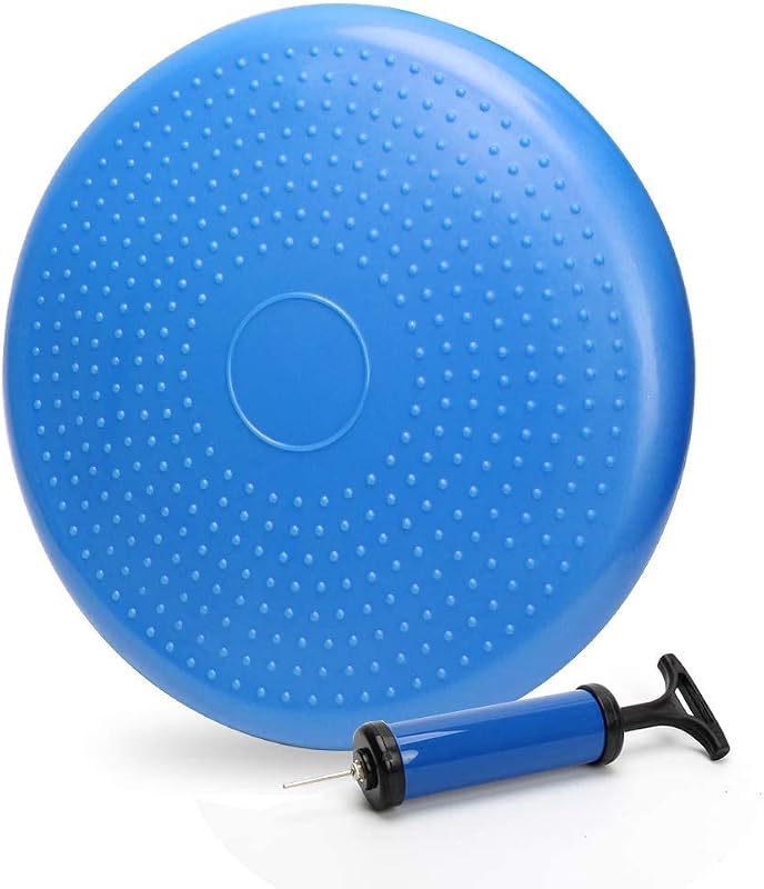 WIWAPLE Asiento oscilante, cojín inflable de estabilidad con disco de equilibrio, asiento oscilante de disco de equilibrio, asiento flexible para aula con bomba de aire gratuita para niños sensoriales (oficina, hogar y escuela)
