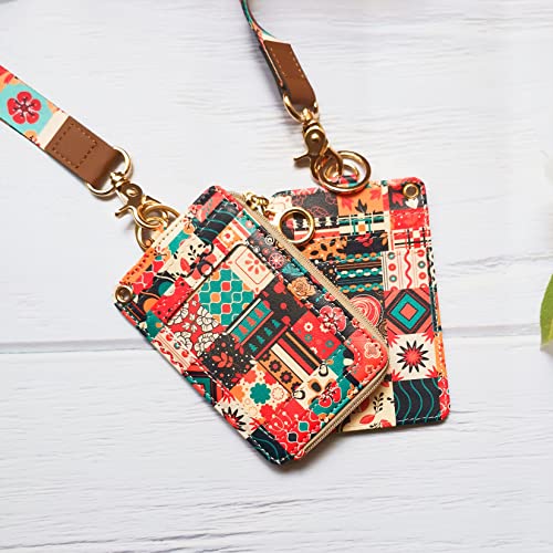 Lanyard With Wallet,Zip Id Case With Lanyard,Lanyard Badge Holder,Lanyard Wallet For Women,Fashion Lanyard Wallet, Id Case Wallet With Lanyard（Coforful） #TOP2