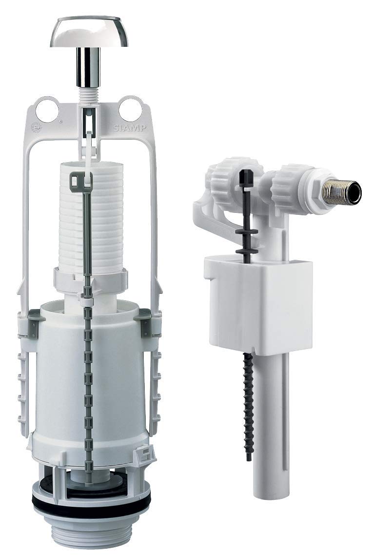 Bouton Poussoir Chasse D'eau Siamp Storm 33A Chromé - Remplacement Avec Ou Sans Couvercle - Diamètre 48/58 Mm