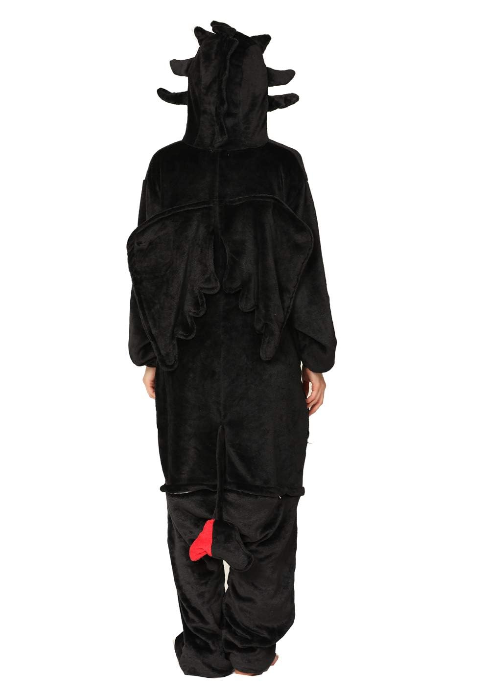 Hombre Mujer de Pijama de Animal Adulto, Disfraz de Dinosaurio de una Pieza de Felpa Traje de Cosplay de Halloween Franela para Adultos y Adolescentes