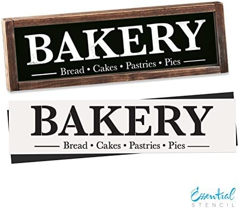 Bakery Sign Stencil | Perfect for Painting On Wood, DIY French Country Home Decor Calligraphy Signs, Rustic Decor for Farmhouse, Fixer Upper, Joanna Gaines, Magnolia Style