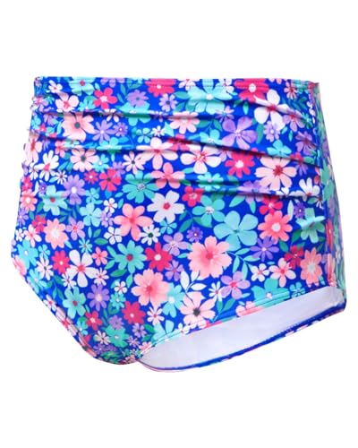 Image of Tempt Me Women High Waisted Bikini Bottom Retro Ruched Swim Bottom Shirred Tankinis Brief