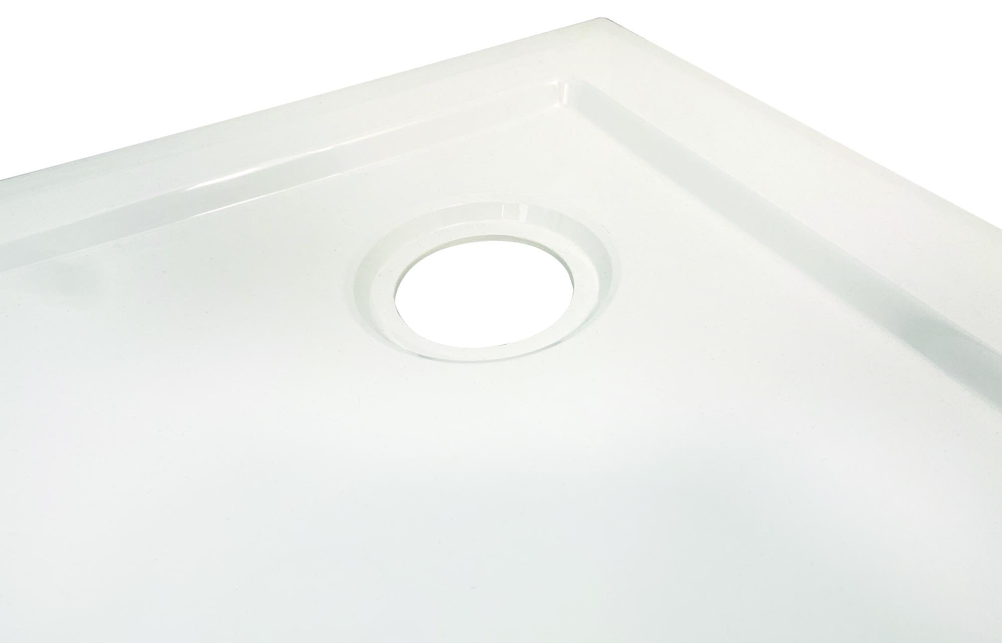 Plato de Ducha BULL, Resina, Extraplano, 80 x 80 x 4 cm, Blanco