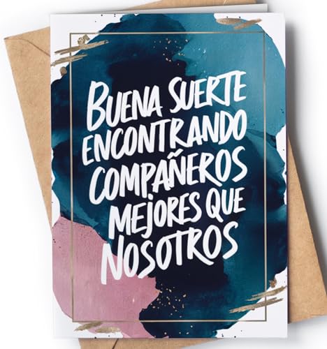 Cartão de despedida companheiro de trabalho - presente de despedida de trabalho - cartão postal para colega de trabalho, chefe, funcionário que sai... - presente divertido para colegas de trabalho