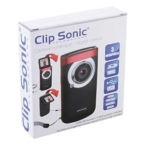 Clip Sonic X90PC Camcorder (kompakt, 2 Zoll (5,1 cm), 3 Megapixel 4 x) Schwarz