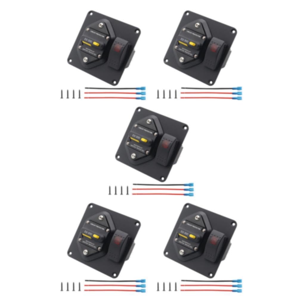 5 Set di Interruttore Automatico con Interruttore a bilanciere per Barca Interruttore da Pannello ON-off Interruttore Automatico con Interruttore a bilanciere per Barca Affidabile Sicuro 300A