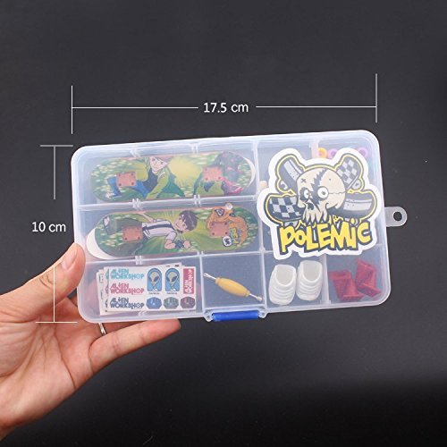 Fanci Abs Finger Skateboard Set Double Rocker Diy Mini Finger Boarding Toy #TOP1