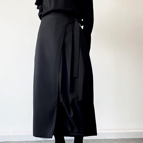 Amazon | [GUREITOJP] メンズ 袴パンツ ワイドパンツ 黒 モード系