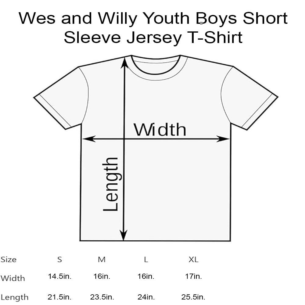 Wes and Willy Youth Boys College Sports Fan Short Sleeve Jersey Print T-Shirt Sizes 8-20 (Mississippi State Bulldogs, Large) Maroon