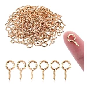 Memem MEMEM Schraubösen 300 Stück Gold/Silber