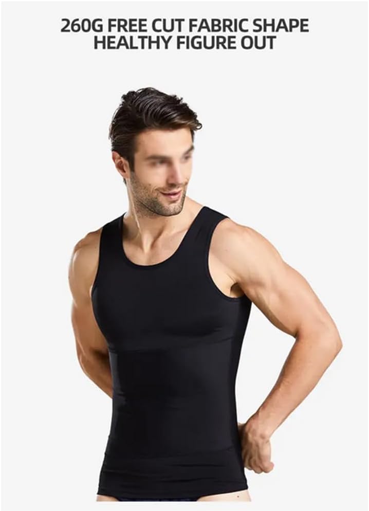 Mens Body Shaper Slimming Vest Compression Tank Top Shirt