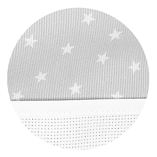 O'BABY BOLSA PARA PAÑAL Y TOALLITAS ESTRELLAS EN GRIS PARA BORDAR A PUNTO DE CRUZ