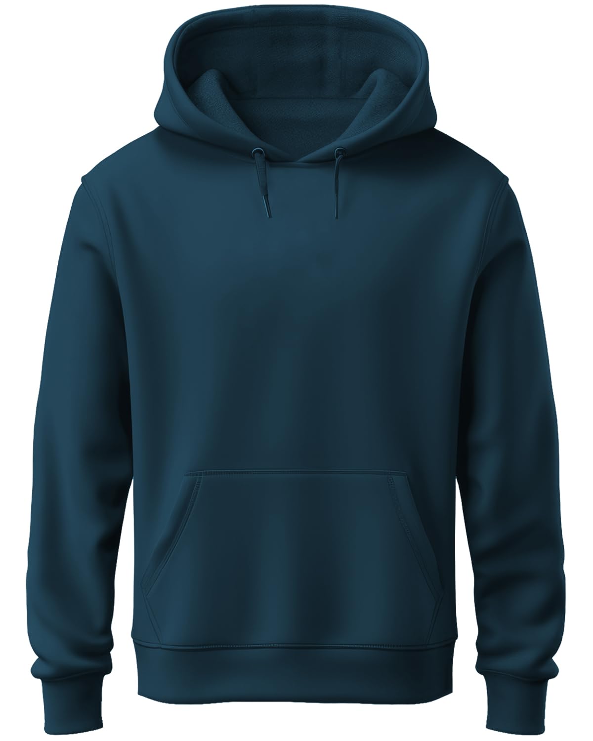 adro Men’s Regular Fit 320 GSM Cotton Blend Fleece Hoodie | Soft Feel Heavyweight Sweatshirt with Kangaroo Pocket & Drawstring Hood | H22-M-PLN-SB-L Teal Blue-picture-47