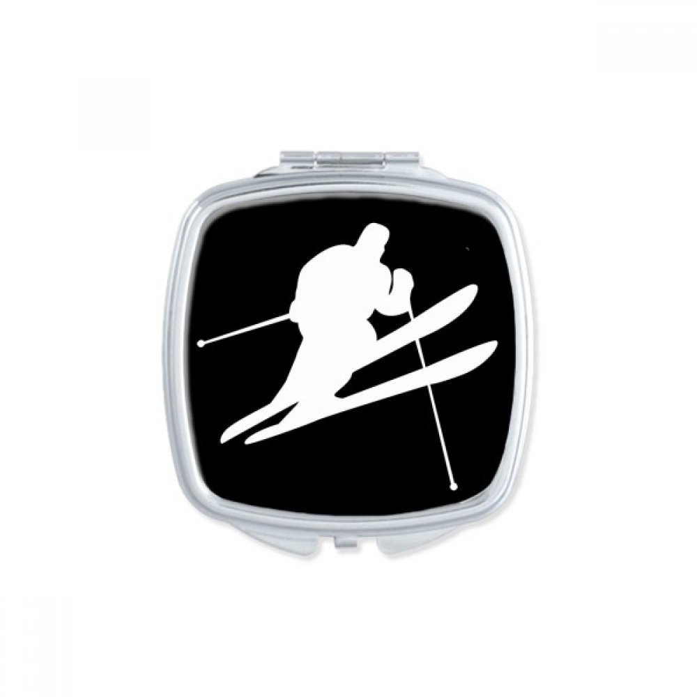 Miroir de maquillage ski noir hiver silhouette carrée de qualité supérieure et finitions soignées