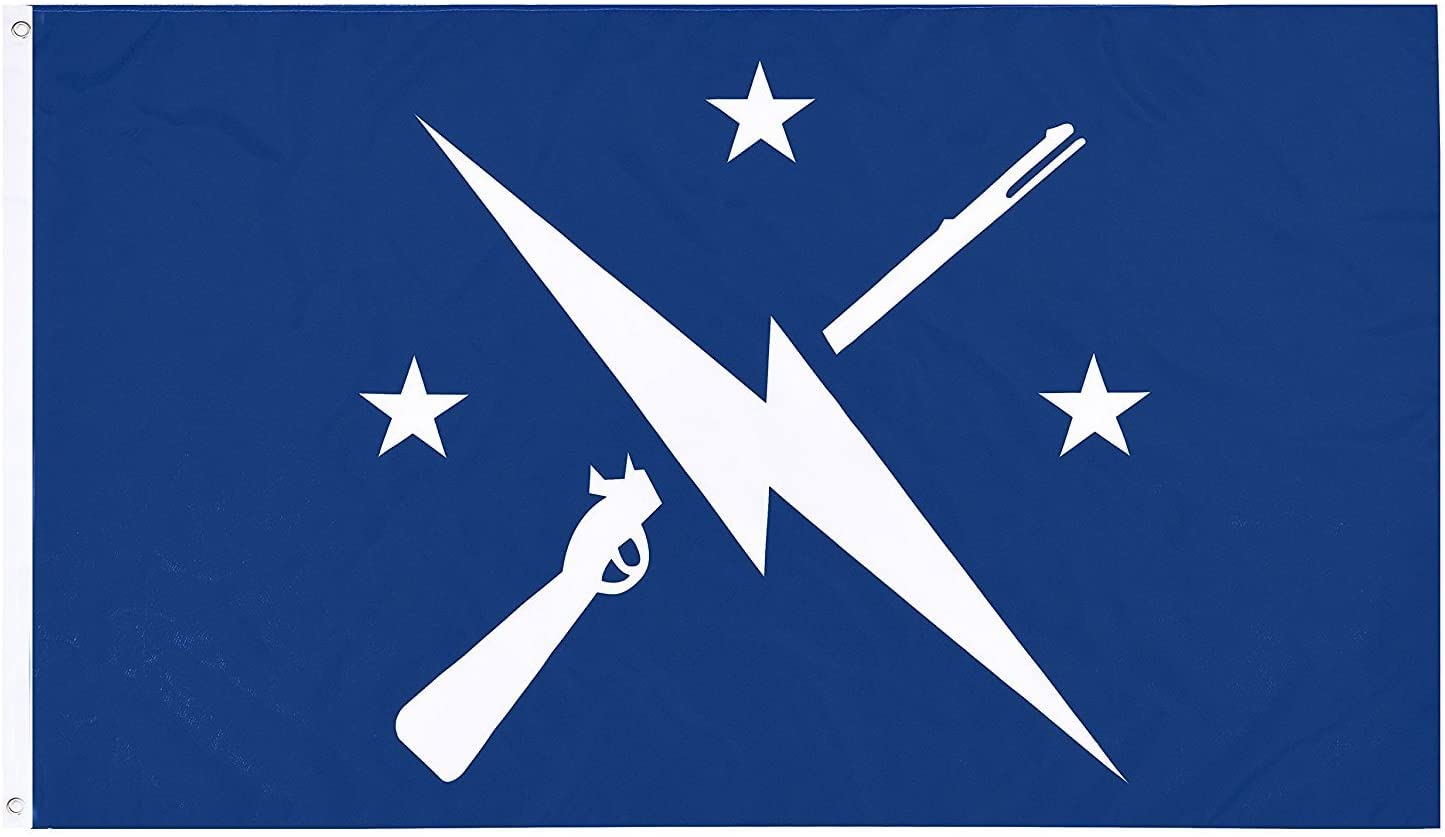 Amazon.com : US Commonwealth Minutemen flag UV Fade Resistant Double Sided  Printed and Double Stitched 150D Polyester 3x5ft banner (Blue) : Patio, ...