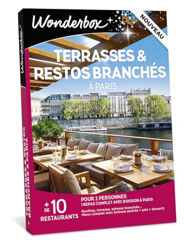 WONDERBOX Paris Terrasses & Restos Branchés : Coffret Cadeau Gastronomie
