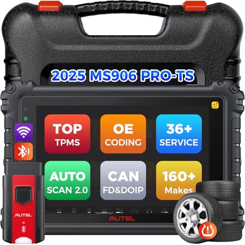 Autel MaxiSYS MS906 PRO-TS Scanner: 2025 MS906Pro-TS Up of MP900TS MS906 PRO MP900BT MS906MAX, Full TPMS & ECU Coding, Bidirectional Scan Tool, 3000+ Test, 36+ Service, CAN FD&DoIP, Auto Scan 2.0