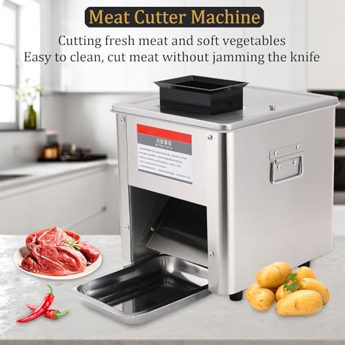 Máquina cortadora de carne eléctrica profesional acero inoxidable miniatura 2