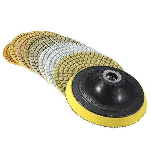 RanDal 9Pcs 4 Pulgadas 50-3000 Grano Diamante Pulido Almohadillas De Ajuste Con La Herramienta De Pulido De Disco Autoadhesivo