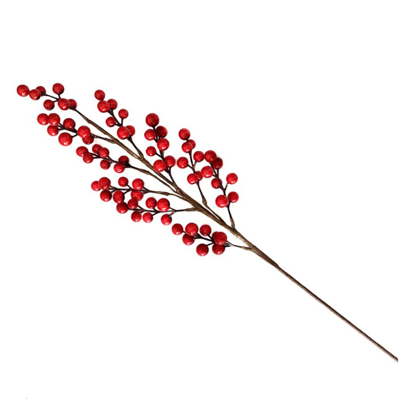 Abaodam 2 Set Di Bacche Di Natale Rami Di Frutta Finti Bacche Decorative in Rattan Per Ghirlande Domestiche 2 Pezzi*2