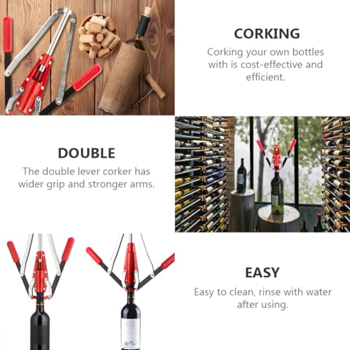 Bouchonneuse double levier pour bouteilles de vin de vinification maison