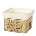 Elanze Designs I Love You A Bushel and A Peck Burlap Apples Stoneware 2 in 1 Jar Candle and Wax Tart Oil Warmer
