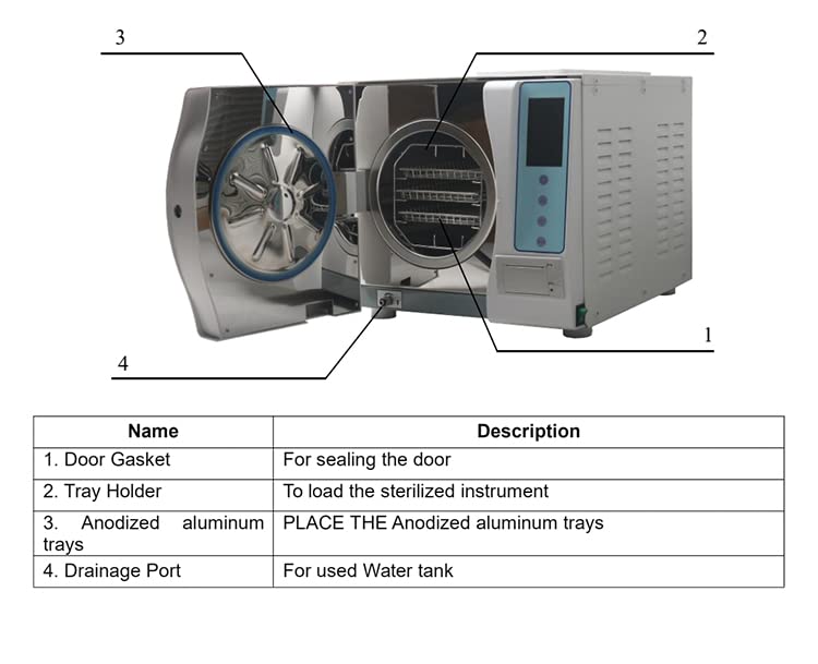 23L Table Top Autoclave Class B Sterilizer with Inner Printer Lab Equipment Sterilization Device
