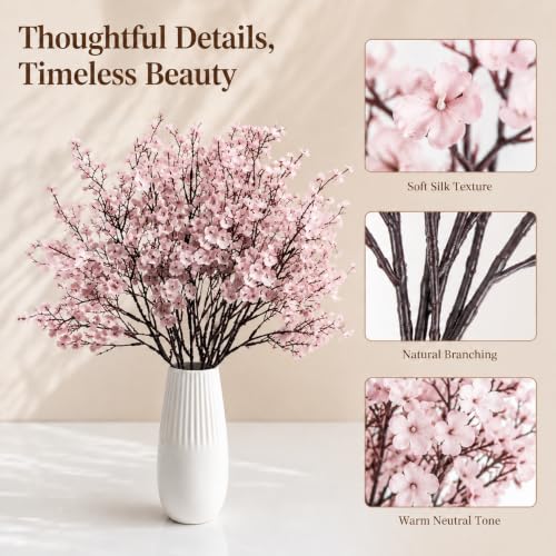 Image of Mandy's 6 Bundles Artificial Light Pink Baby's Breath Flowers