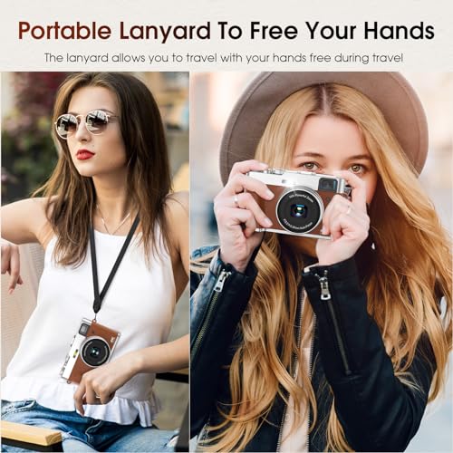 Upgraded 4K Digital Camera with SD Card Autofocus,48MP Point and Shoot Camera with Flash Viewfinder & Dial,Vlogging Camera Anti-Shake,16X Zoom Portable Travel Camera,2 Batteries - Image 6