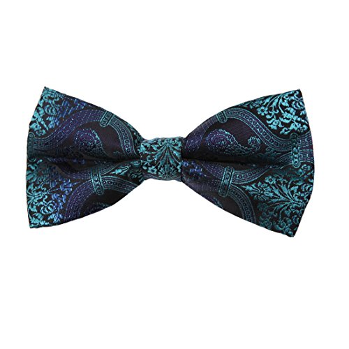 Men Bow Tie Flower 25.6"-Neck-Size Clip-On Adjustable Pre-Tied Bow Tie Black Prom Brother DBD7B26B Dan Smith Black,Dark Blue,Dark Turquoise Polyster Cotton