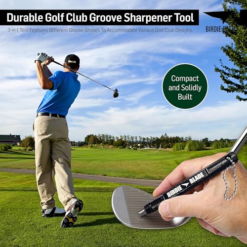 Birdie Blade 3-in-1 Golf Club Groove Sharpener Tool | Premium Groove Maintenance for Improved Performance image 8
